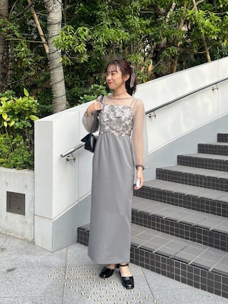 スーツ・フォーマル・ドレス flower motif tulle dress / kastane Kastane（カスタネ）の「【オケージョンドレス/結婚式/裏地付き
