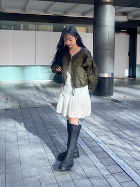 「アイテム（ブルゾン、グリーン系）」を使った、Kastane officialさん（レディース・151cm）の夏コーディネート