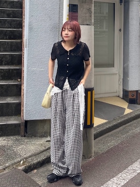 「WHIMSIC（ウィムジック）のアイテム」を使った、Kastane officialさん（レディース・155cm）の夏コーディネート