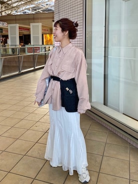 「Kastane（カスタネ）のアイテム（ベルト）」を使った、Kastane officialさん（レディース・160cm）の春コーディネート