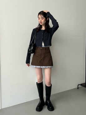 「アイテム（カーディガン/ボレロ）」を使った、Kastane officialさん（レディース・163cm）の秋コーディネート
