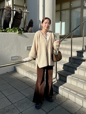 「Kastane（カスタネ）のアイテム（ニット/セーター）」を使った、Kastane officialさん（レディース・155cm）の冬コーディネート