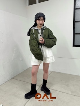 「Kastane（カスタネ）のアイテム（その他アウター）」を使った、Kastane officialさん（レディース・159cm）の冬コーディネート
