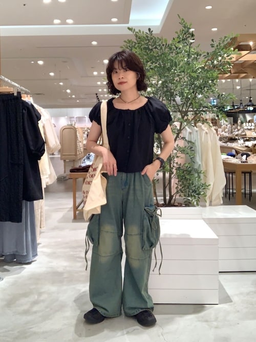 <最安値>kastane カーゴデニムパンツ　ブラック　サイズ1 Kastane（カスタネ）の「【低身長サイズ追加/2サイズ展開