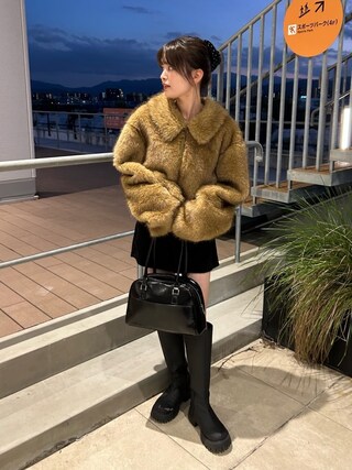 Kastane（カスタネ）の「ファーショートコート（その他アウター）」 - WEAR