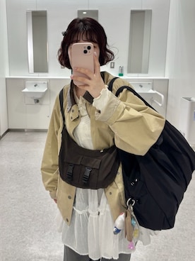 「Kastane（カスタネ）の【WEB限定/A4サイズ】トラベルBAG（トートバッグ、ブラック系）」を使った、Kastane officialさん（レディース・149cm）の夏コーディネート