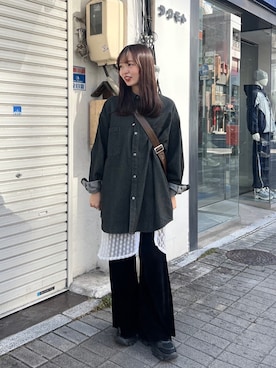 「Kastane（カスタネ）のアイテム（ベルト）」を使った、Kastane officialさん（レディース・156cm）の冬コーディネート