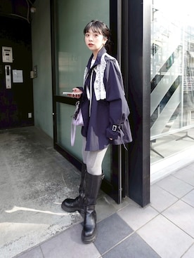 「アイテム（トレンチコート）」を使った、Kastane officialさん（レディース・159cm）の冬コーディネート