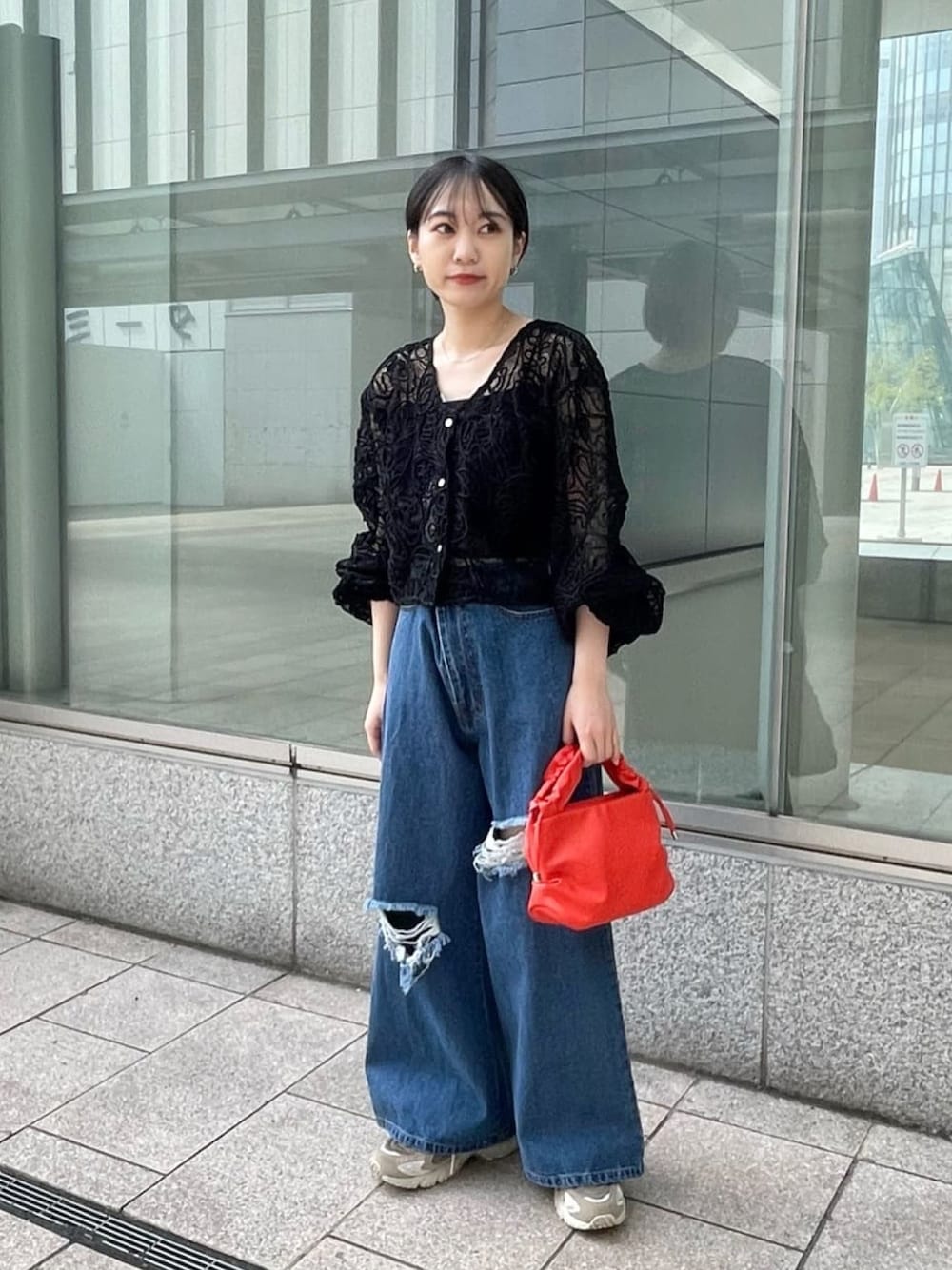 Kastane レースデニムパンツ kastane レースデニムパンツ