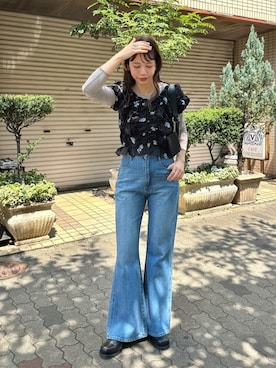 「Kastane（カスタネ）のアイテム（Tシャツ/カットソー）」を使った、Kastane officialさん（レディース・166cm）の夏コーディネート