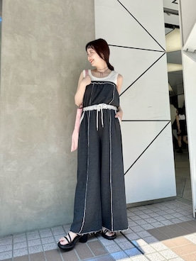 「Kastane（カスタネ）のアイテム（オールインワン・サロペット）」を使った、Kastane officialさん（レディース・154cm）の夏コーディネート