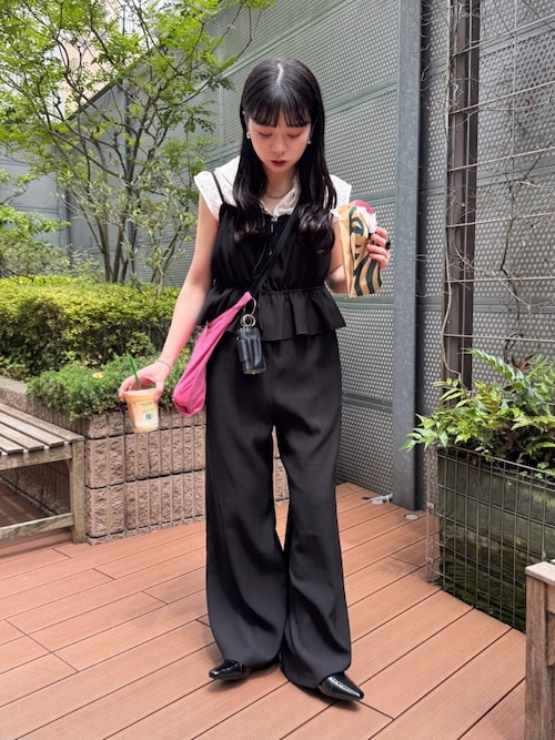 【新品】Kastane ペプラムキャミサロペット カスタネ　未使用　サイズ1 低身長サイズ/2サイズ展開/無地&チェック】ペプラムキャミ