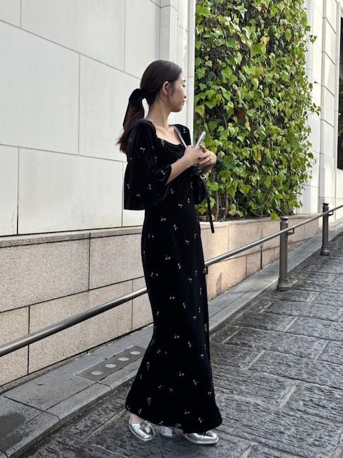 スーツ・フォーマル・ドレス kastane velour bell sleeve dress 1サイズ】velour bell sleeve dress Kastane（カスタネ）の