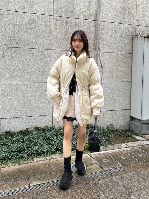 セール】キャンディスリーブリバーシブルミドルコート（ダウン