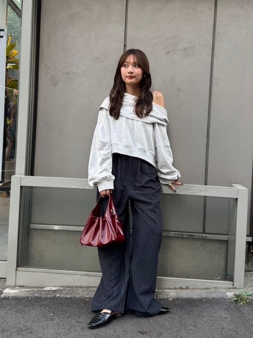 Kastane オフショルスウェット ネイビー Mサイズ セール】【2025AWカタログ】オフショルスウェット（スウェット