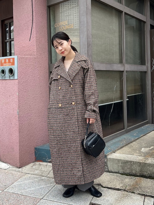 Kastaneのチェスターコートを使った「チェックコート」の人気