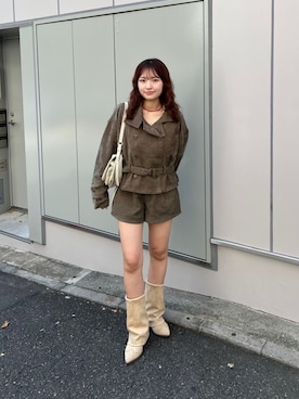 「Kastane（カスタネ）のアイテム（テーラードジャケット）」を使った、Kastane officialさん（レディース・162cm）の秋コーディネート