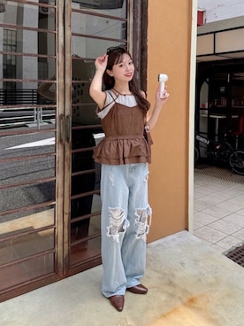 「Kastane（カスタネ）のアイテム」を使った、Kastane officialさん（レディース・158cm）の夏コーディネート