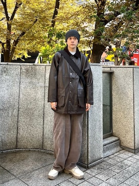 「Kastane」｜「アイテム（ブルゾン）」を使った、Kastane officialさん（メンズ・180cm）の冬コーディネート