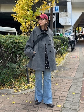 「アイテム（その他アウター）」を使った、Kastane officialさん（レディース・156cm）の冬コーディネート