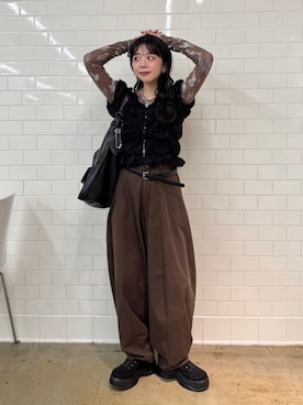 「Kastane（カスタネ）のアイテム（Tシャツ/カットソー）」を使った、Kastane officialさん（レディース・159cm）の夏コーディネート