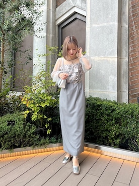 flower motif tulle dress / kastane