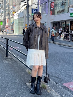 「Kastane（カスタネ）のアイテム（ブルゾン）」を使った、Kastane officialさん（レディース・157cm）の秋コーディネート