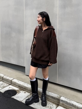 「Kastane（カスタネ）のアイテム（ニット/セーター）」を使った、Kastane officialさん（レディース・160cm）の秋コーディネート