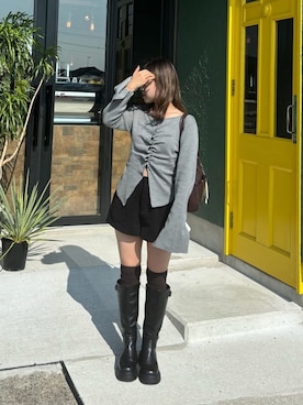 「アイテム（ソックス/靴下）」を使った、Kastane officialさん（レディース・156cm）の秋コーディネート