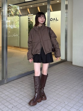 「アイテム（ボストンバッグ）」を使った、Kastane officialさん（レディース・153cm）の秋コーディネート