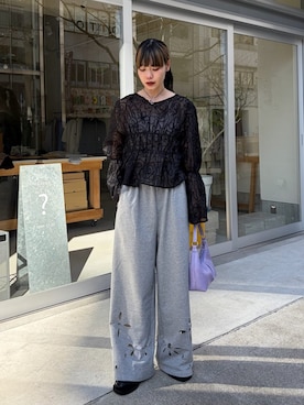 「Kastane（カスタネ）のアイテム（パンツ）」を使った、Kastane officialさん（レディース・159cm）の春コーディネート