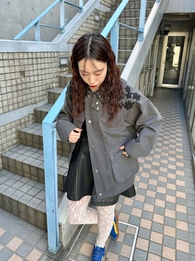 「アイテム（ブルゾン、ブルー系）」を使った、Kastane officialさん（レディース・160cm）の夏コーディネート
