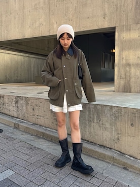 「アイテム（ブルゾン、グリーン系）」を使った、Kastane officialさん（レディース・158cm）の夏コーディネート