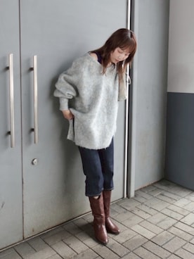 「アイテム（ニット/セーター）」を使った、Kastane officialさん（レディース・160cm）の夏コーディネート