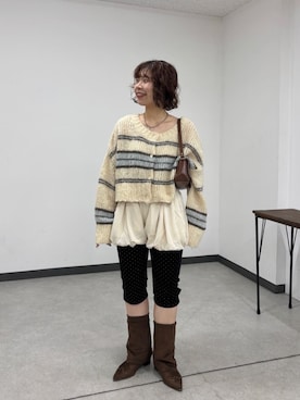 「Kastane（カスタネ）のアイテム（その他パンツ）」を使った、Kastane officialさん（レディース・160cm）の秋コーディネート