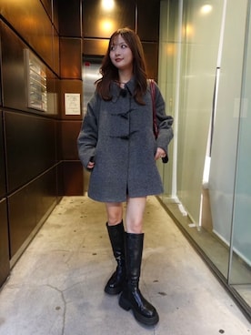 「アイテム（ダッフルコート）」を使った、Kastane officialさん（レディース・158cm）の秋コーディネート