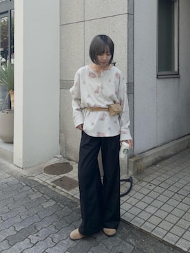 「Kastane（カスタネ）のアイテム（Tシャツ/カットソー）」を使った、Kastane officialさん（レディース・165cm）の夏コーディネート