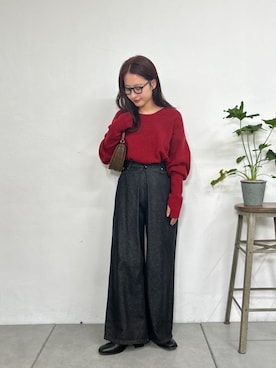 「Kastane（カスタネ）のアイテム（ニット/セーター）」を使った、Kastane officialさん（レディース・157cm）の秋コーディネート