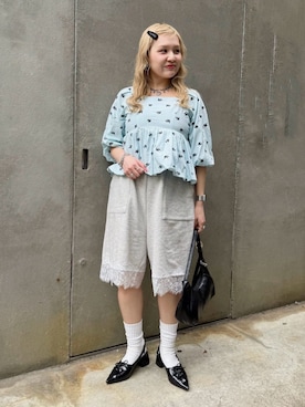 「Kastane（カスタネ）のアイテム（パンツ）」を使った、Kastane officialさん（レディース・159cm）の春コーディネート