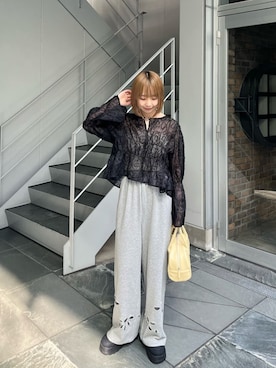 「Kastane（カスタネ）のアイテム（パンツ）」を使った、Kastane officialさん（レディース・155cm）の春コーディネート