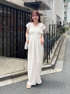 「アイテム（オールインワン・サロペット、ホワイト系）」を使った、Kastane officialさん（レディース・160cm）の夏コーディネート