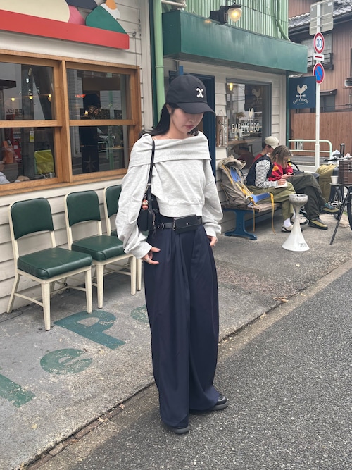 Kastane オフショルスウェット ネイビー Mサイズ セール】【2025AWカタログ】オフショルスウェット（スウェット
