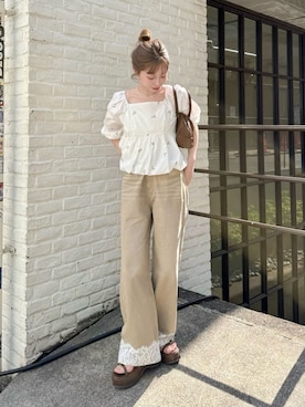 「Kastane（カスタネ）のアイテム」を使った、Kastane officialさん（レディース・158cm）の春コーディネート