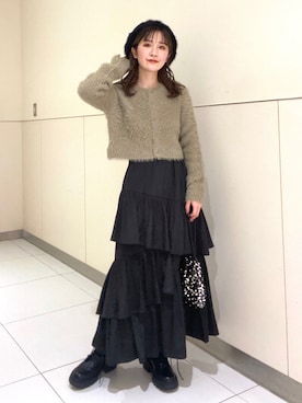 「FREE'S MART（フリーズマート）のアイテム（帽子）」を使った、Rinaさん（レディース・156cm）の冬コーディネート