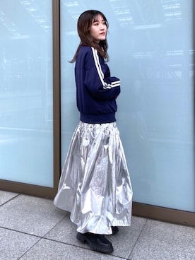 「FREE'S MART（フリーズマート）のアイテム（ブルゾン）」を使った、Rinaさん（レディース・156cm）の冬コーディネート