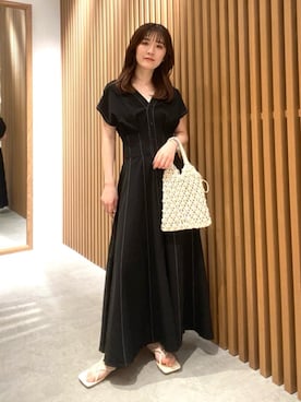 「FREE'S MART（フリーズマート）のアイテム（ワンピース/ドレス）」を使った、Rinaさん（レディース・156cm）の夏コーディネート