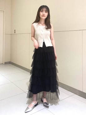「FREE'S MART（フリーズマート）のアイテム（パンプス）」を使った、Rinaさん（レディース・156cm）の夏コーディネート
