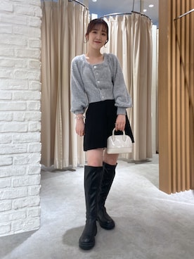 「キュロット」｜「アイテム（ブーツ）」を使った、Rinaさん（レディース・156cm）の秋コーディネート
