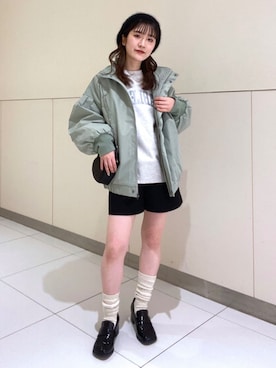 「FREE'S MART（フリーズマート）のアイテム（ブルゾン）」を使った、Rinaさん（レディース・156cm）の冬コーディネート