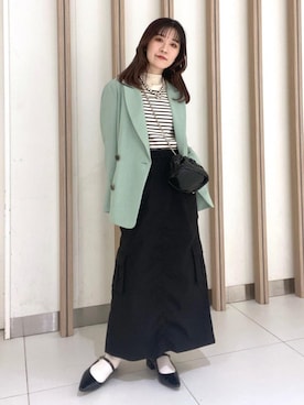 「FREE'S MART（フリーズマート）のアイテム（パンプス）」を使った、Rinaさん（レディース・156cm）の春コーディネート